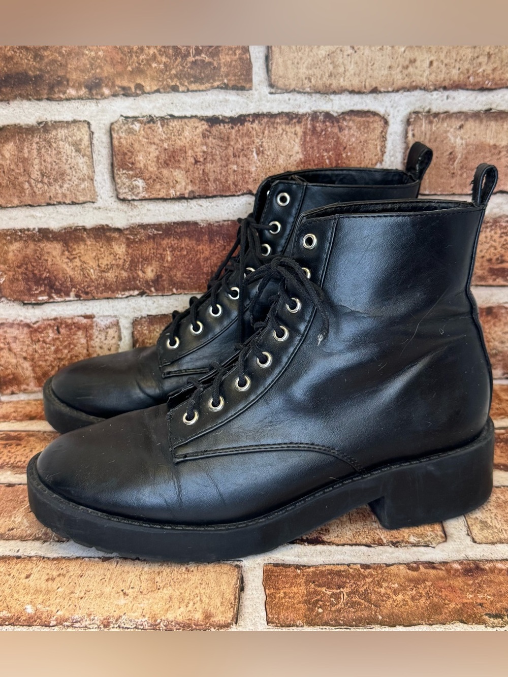 Women’s Divided H&M Black Lace-Up Combat Boots